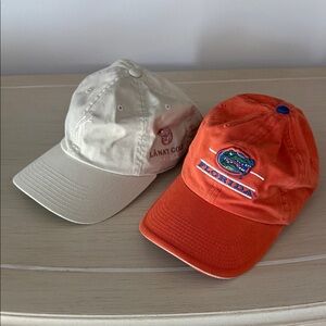 Florida Orange and Lanai Golf Beige Caps